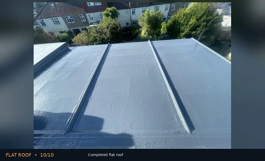Flat roof: project stage 10 of 10